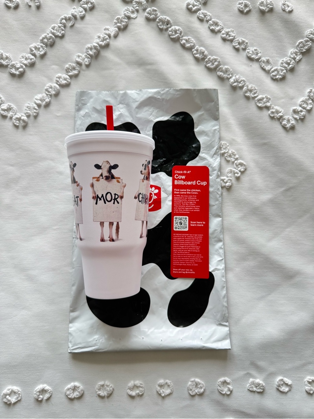 Chick-fil-A Cow Billboard Plastic Cup